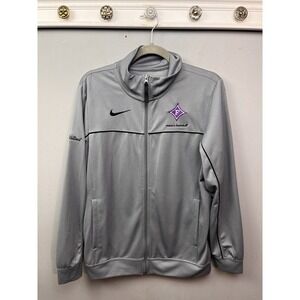 Furman Paladins‎ Jacket Womens Small Gray Purple Nike NCAA Basketball Logo